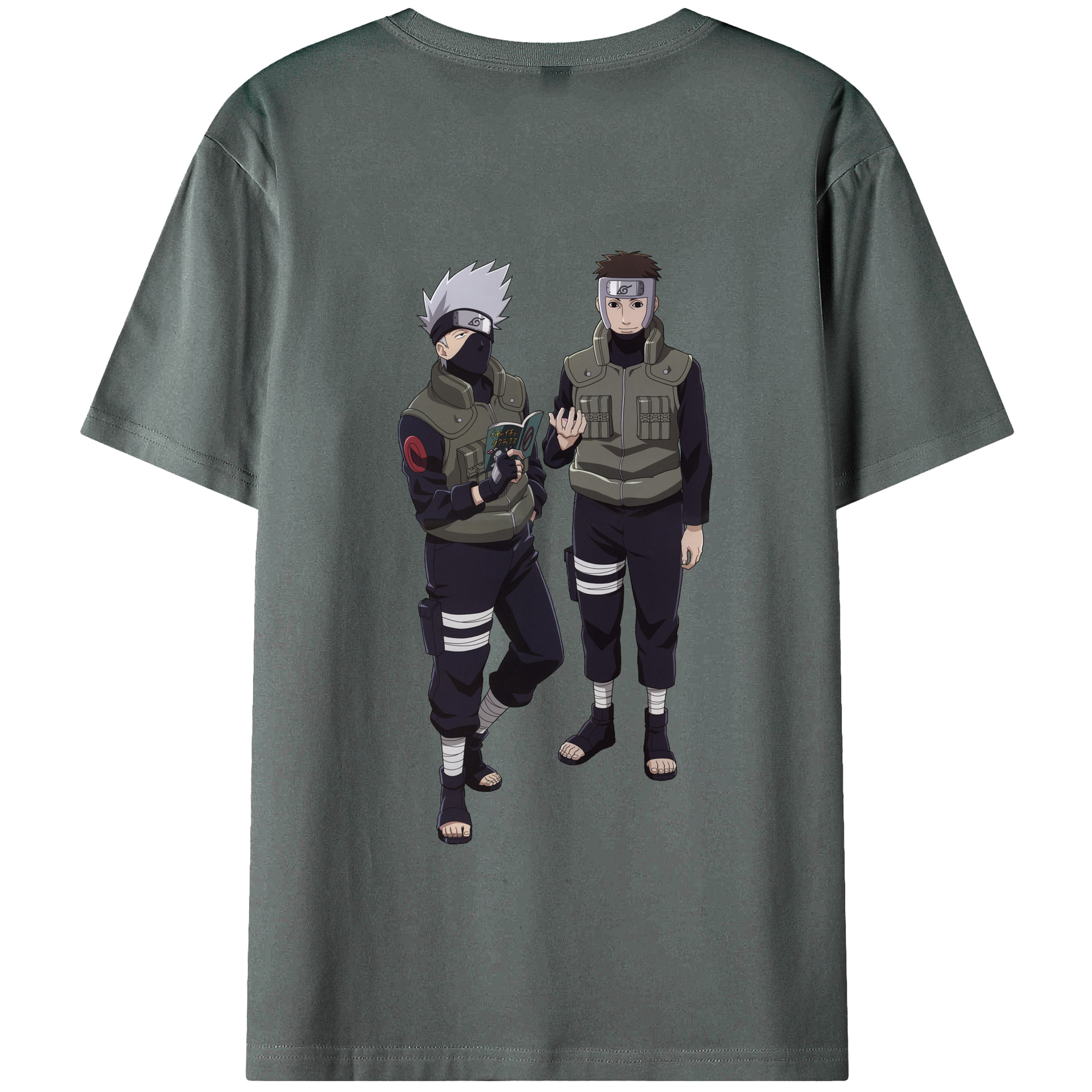 （画像用） NARUTO -ナルト- はたけ カカシ Hatake Kakashi 綿100％半袖Tシャツ（背面プリント）